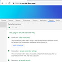 Display of SSL certificate in Google Chrome browser