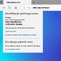 Display of SSL certificate in Microsoft Edge browser